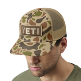 Yeti Logo Full Brown Camo Trucker Hat